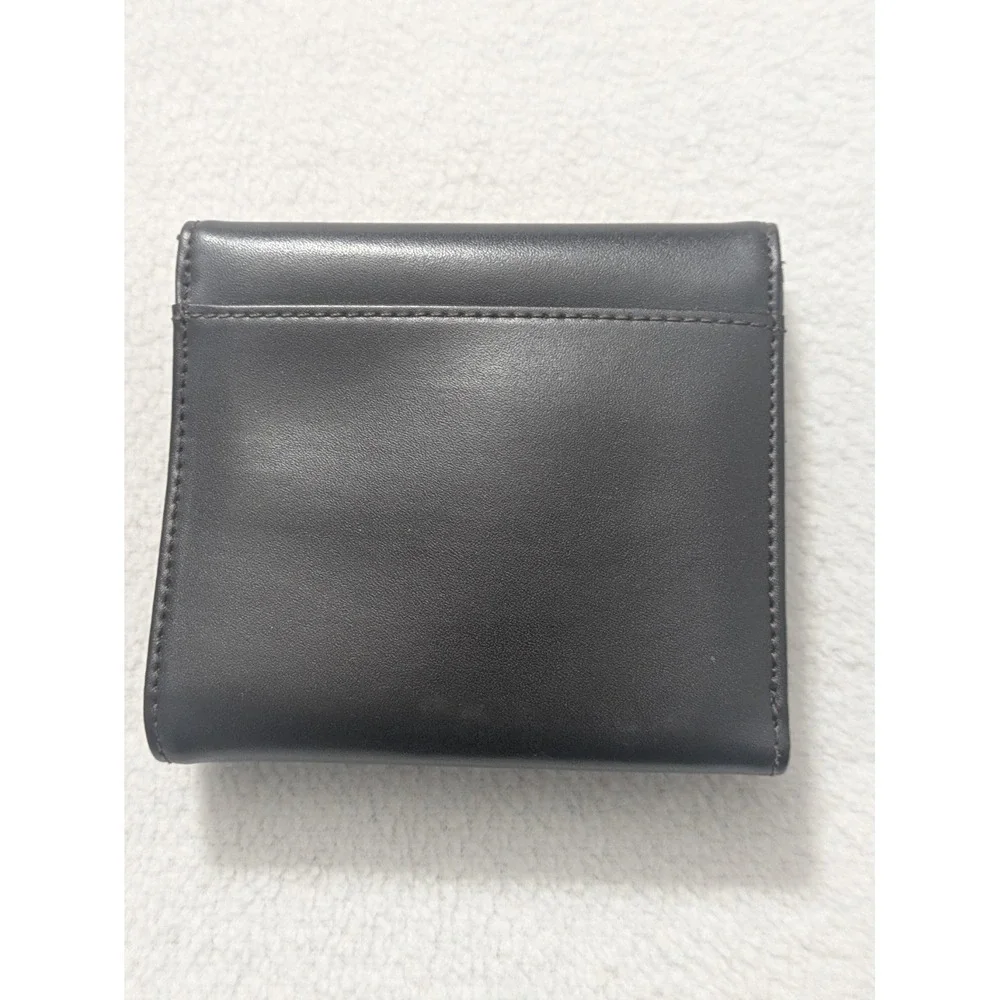 Marithe Francois Girbaud Wallet Classic Logo Trifold‎ Black Leather